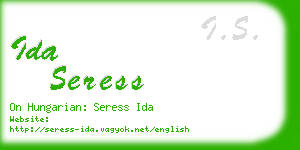 ida seress business card